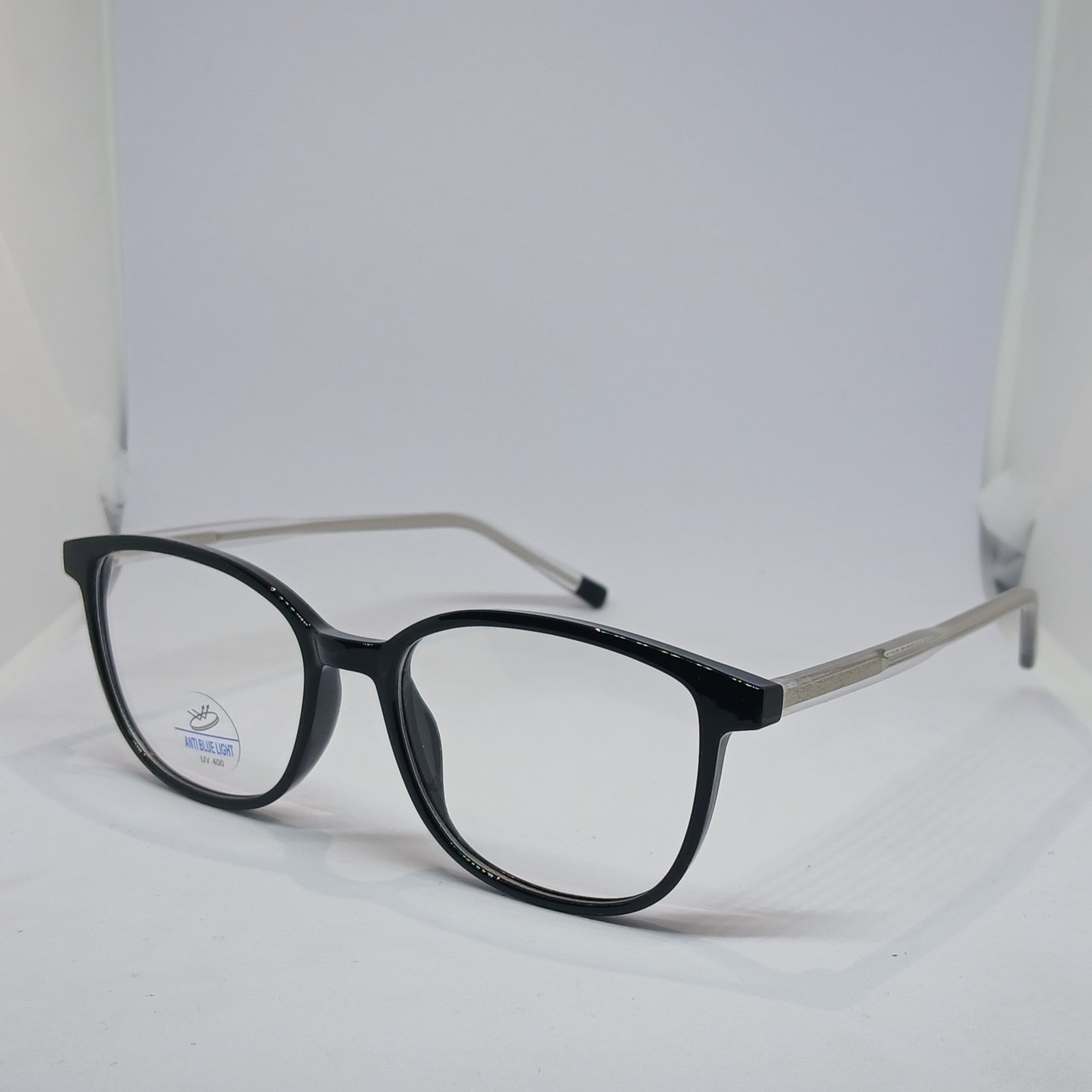 Oval Black Rod Unisex Bluecut Frame